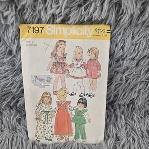 Simplicity 7197 Size 4 Toddler Short & Long Dress Sewing Pattern Uncut‎